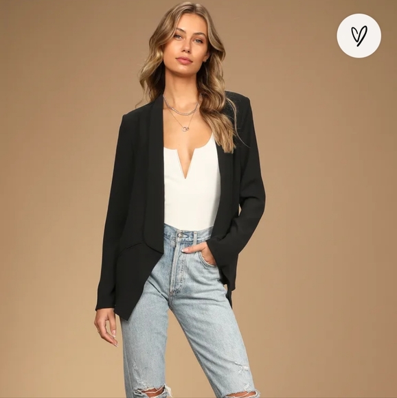 Brand New Lulu's Black Lightweight Blazer - Picture 1 of 7